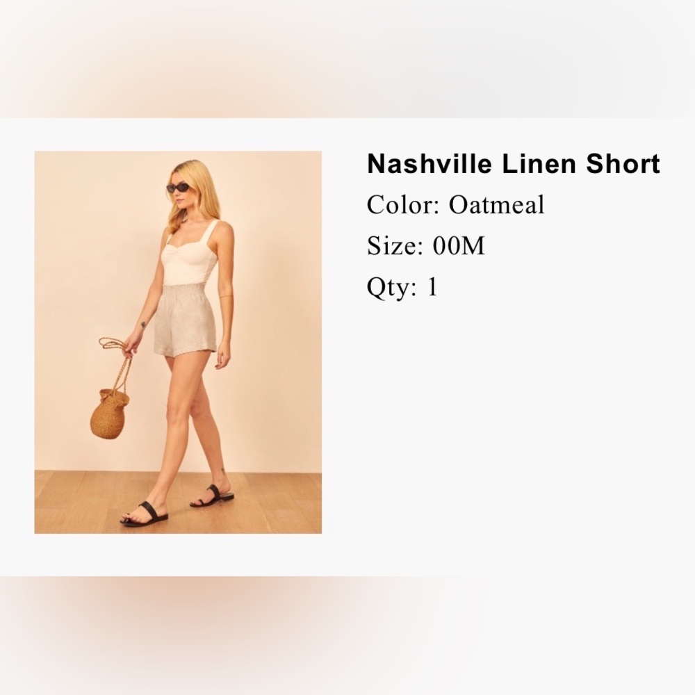 Reformation Nashville Linen Shorts
